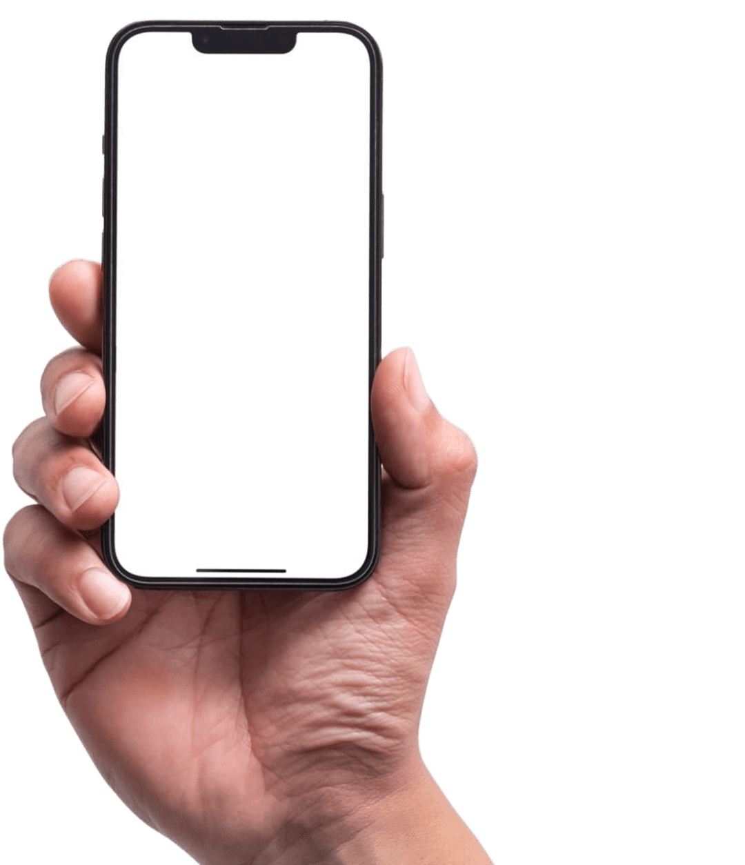 Hand holding smartphone